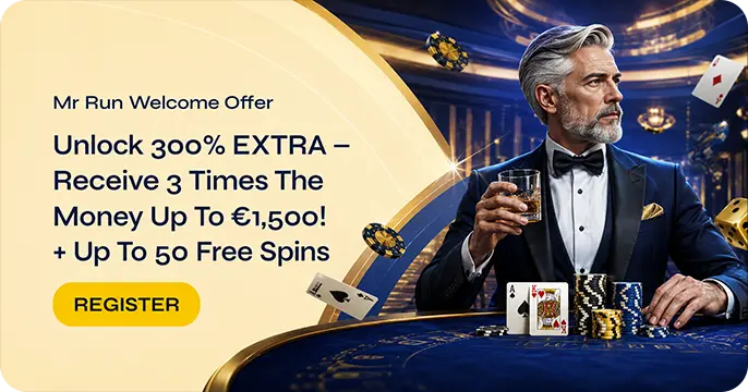 MrRun welcome offer - 300% extra up to €1,500 + 50 FS!
